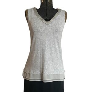 WHBM Embellished Long Tank Top